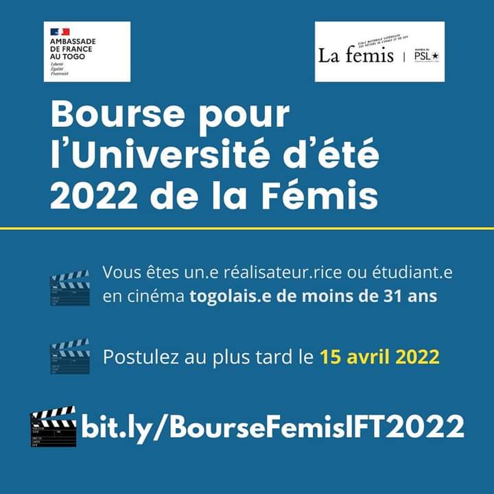 Cinéma : bourse destinée aux jeunes togolais