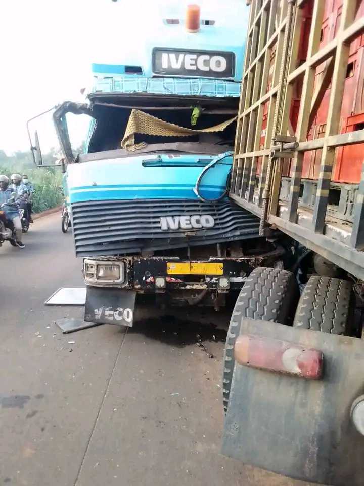 Accident de circulation entre deux camions à l’entrée Sud de Davié