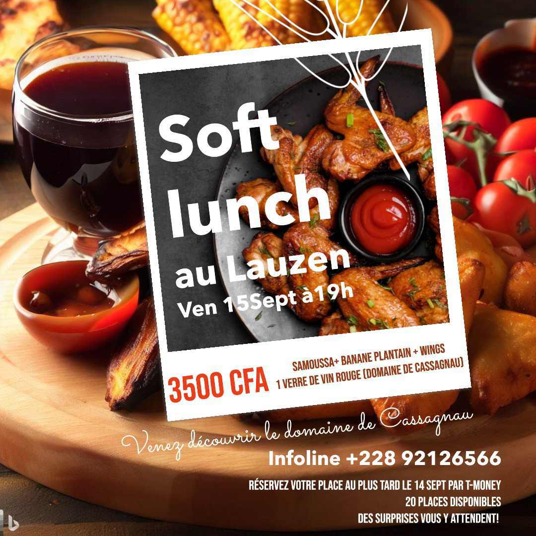 Soft Lunch au « Lauzen » ce vendredi 15 septembre 2023 – Réservez votre place dès maintenant !