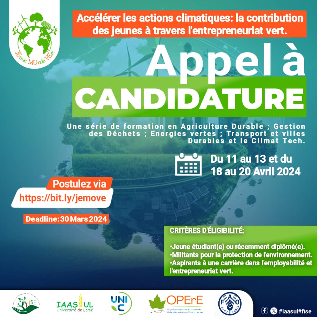 Opportunité de formation et d’entrepreneuriat vert : construire un avenir durable