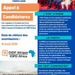 L’OIDP Afrique lance un appel à candidatures pour la Présidence et l’organisation du FIDEPA 2026