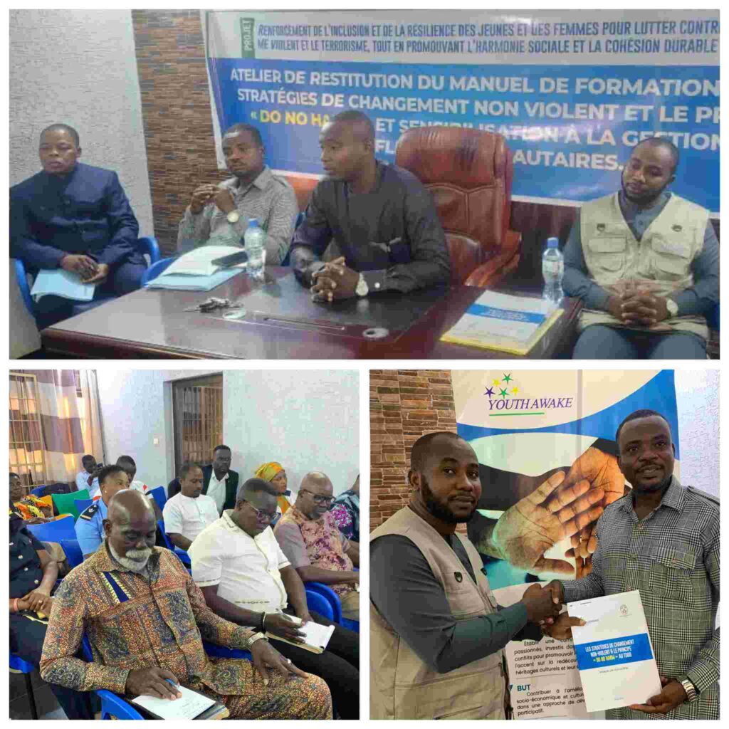 Togo : L’ONG Youth Awake renforce les capacités des jeunes et des femmes de Lomé dans la prévention de l’extrémisme violent et la gestion pacifique des conflits Togo : L’ONG Youth Awake renforce les capacités des jeunes et des femmes de Lomé dans la prévention de l’extrémisme violent et la gestion pacifique des conflits
