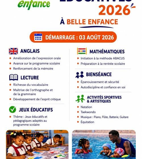 Lomé : « Belle Enfance » lance ses vacances éducatives 2026 dès le 3 août